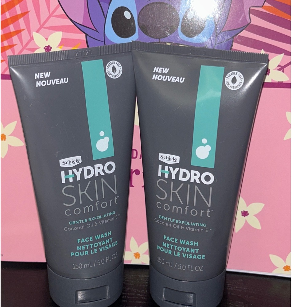 Schick Hydro Skin Comfort Face Wash Gentle Exfoliating 5.0 fl oz X2